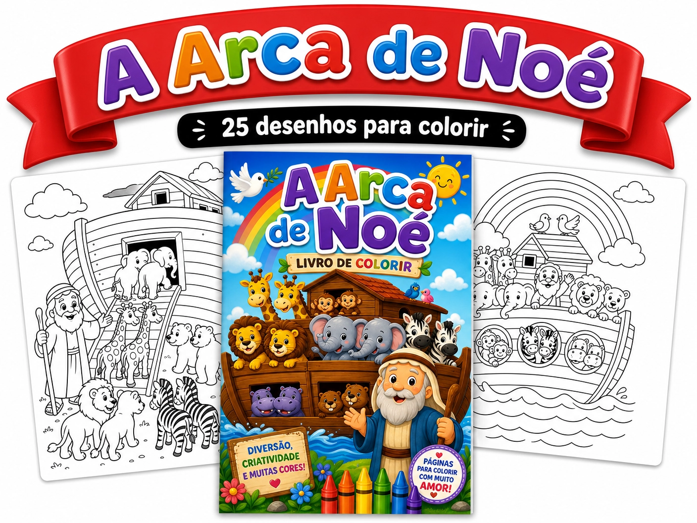 A Arca de Noé — livro de colorir