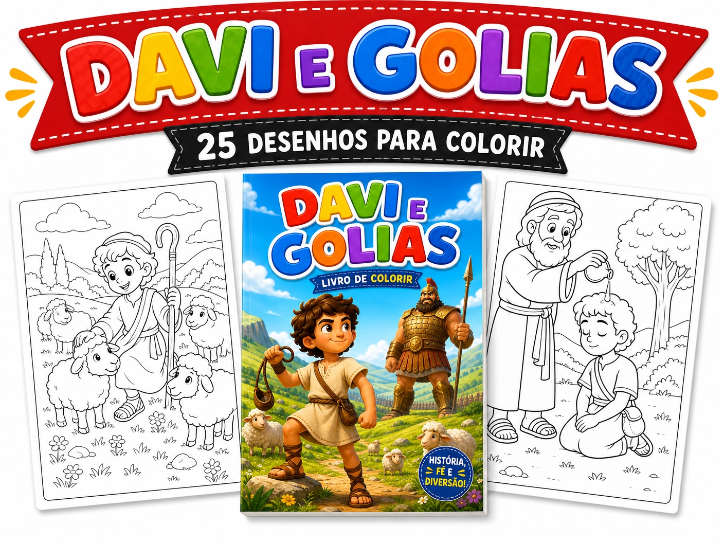 Davi e Golias — livro de colorir